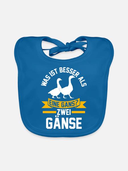 Bauer Landwirt Gänse Gans - Baby Bio-Lätzchen - Pfauenblau