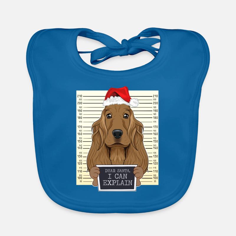 Dear Santa I Can Explain Cocker Spaniel Christmas Baby Bio-Lätzchen