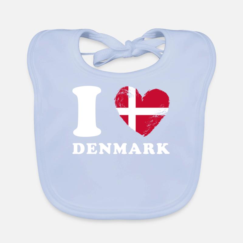 Dänemark J’aime le Danemark Bavoir bio Bébé