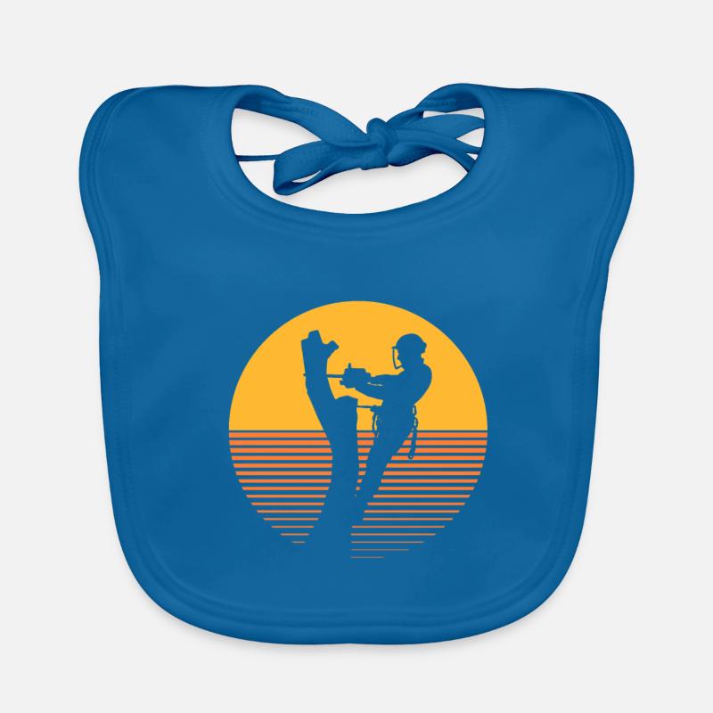 Funny Chainsaw Arborist Gift Organic Baby Bibs