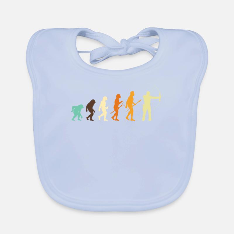 Evolution Bogenschießen Bogenschütze Geschenk Baby Bio-Lätzchen