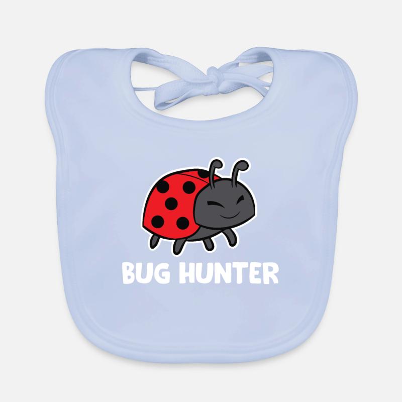 Bug Hunter Funny Ladybug Organic Baby Bibs