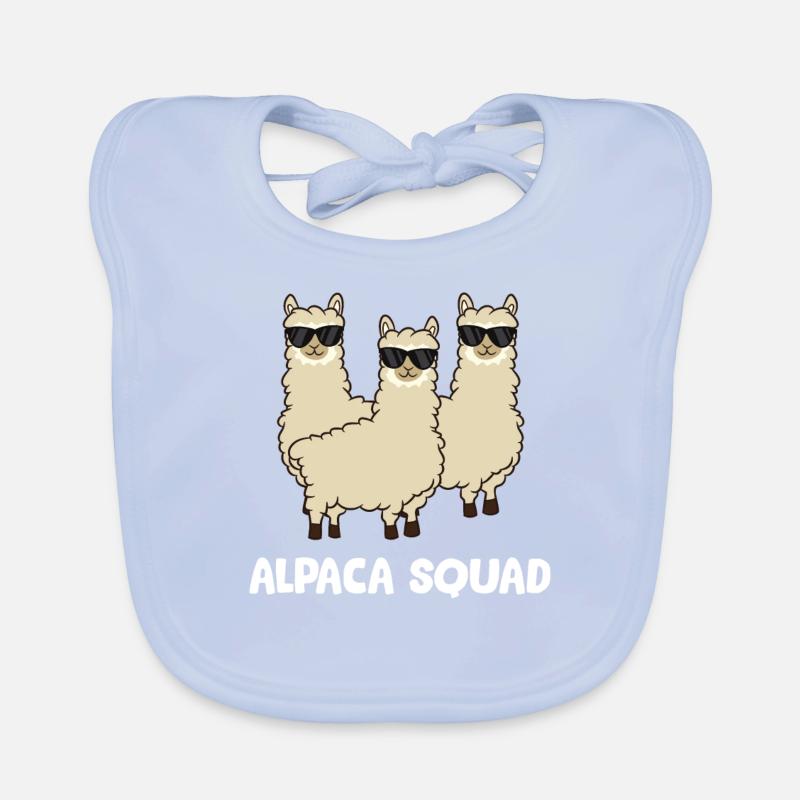 Alpaca Squad Love Alpacas Organic Baby Bibs