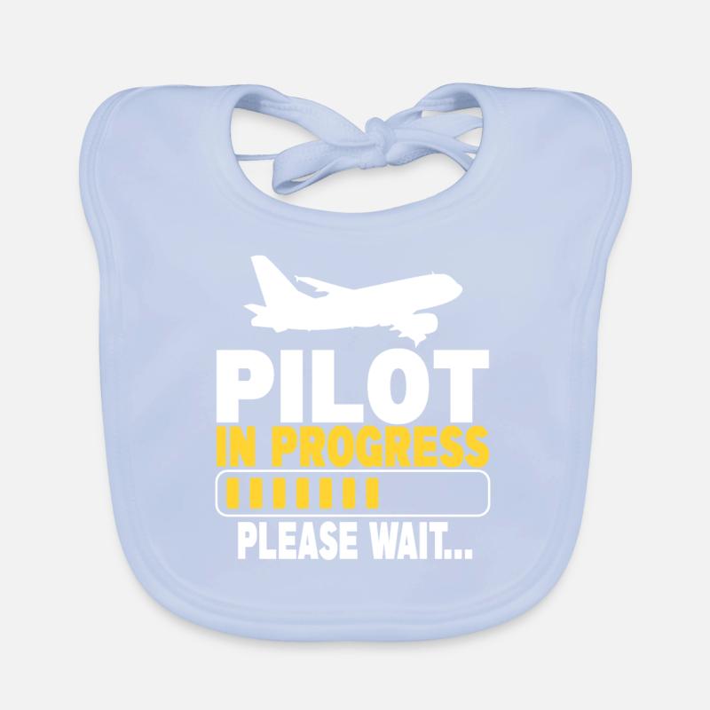 Pilot In Progress Please Wait Baby Bio-Lätzchen