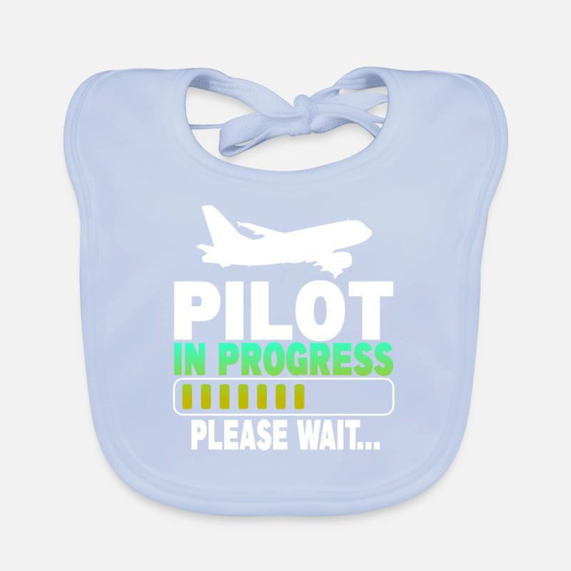 Pilot In Progress Please Wait Baby Bio-Lätzchen