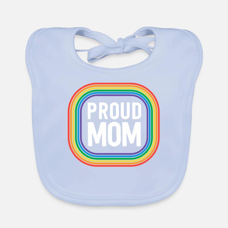 Stolze Mutter mit Pride Mutter Gay Pride Zeug LGBT Baby Bio-Lätzchen