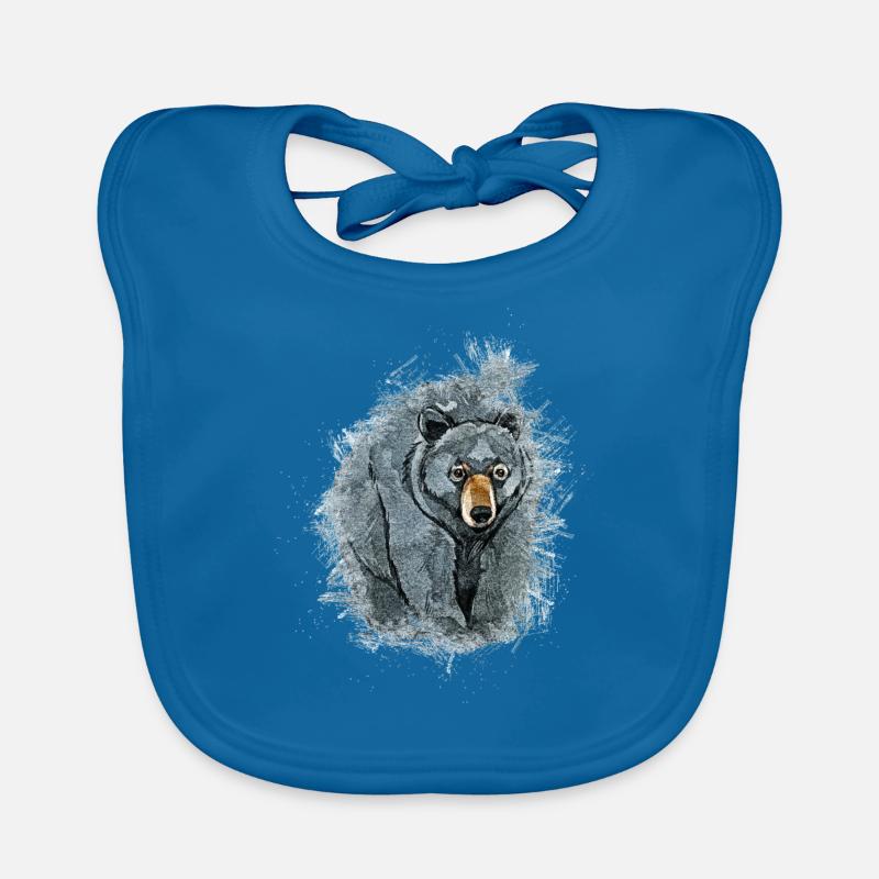 American black bear Organic Baby Bibs