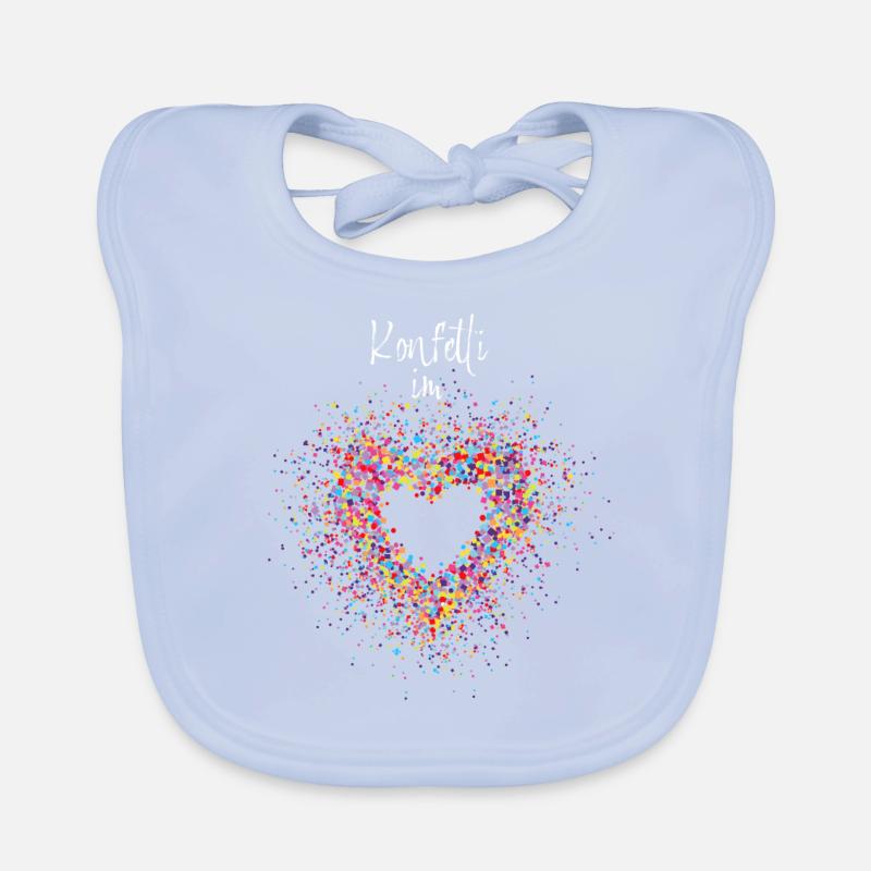 Konfetti im Herzen Karneval Konfetti Baby Bio-Lätzchen