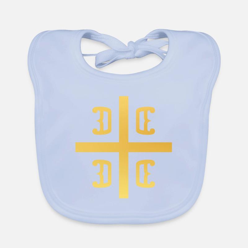 Drapeau de la Serbie pour les Serbes Srbin Srbija Bavoir bio Bébé