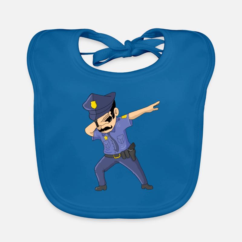 Dabbing Future Policeman Dab Dance Dabbing Cop Organic Baby Bibs