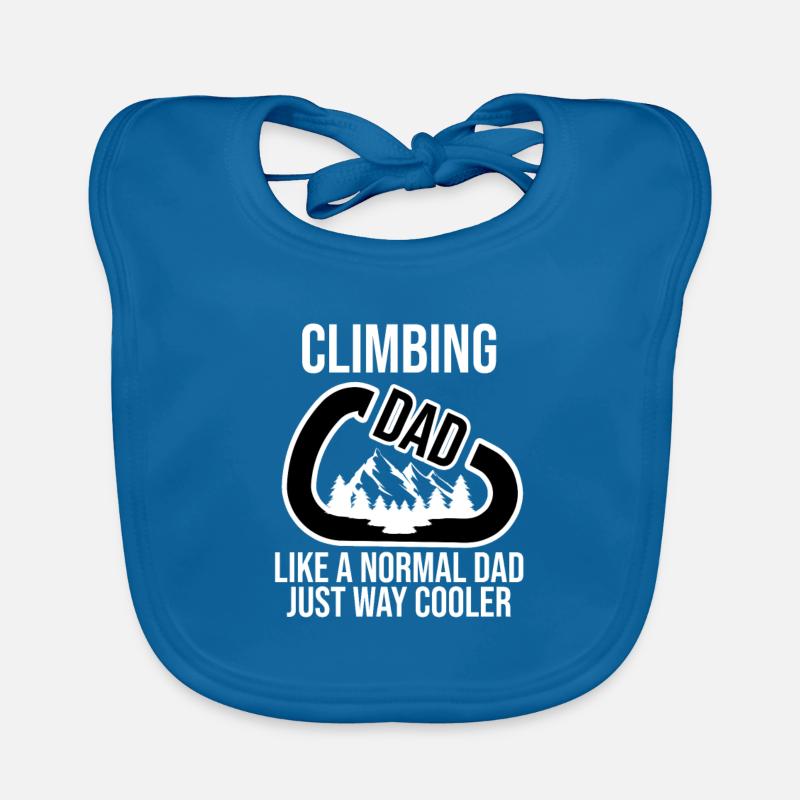 Climbing Dad Mountain Rock Climber Climb Lover Baby Bio-Lätzchen