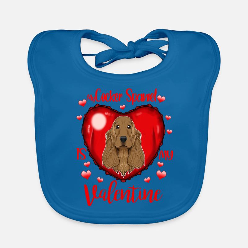 Mon cocker spaniel est mon valentine i cocker spaniel Bavoir bio Bébé