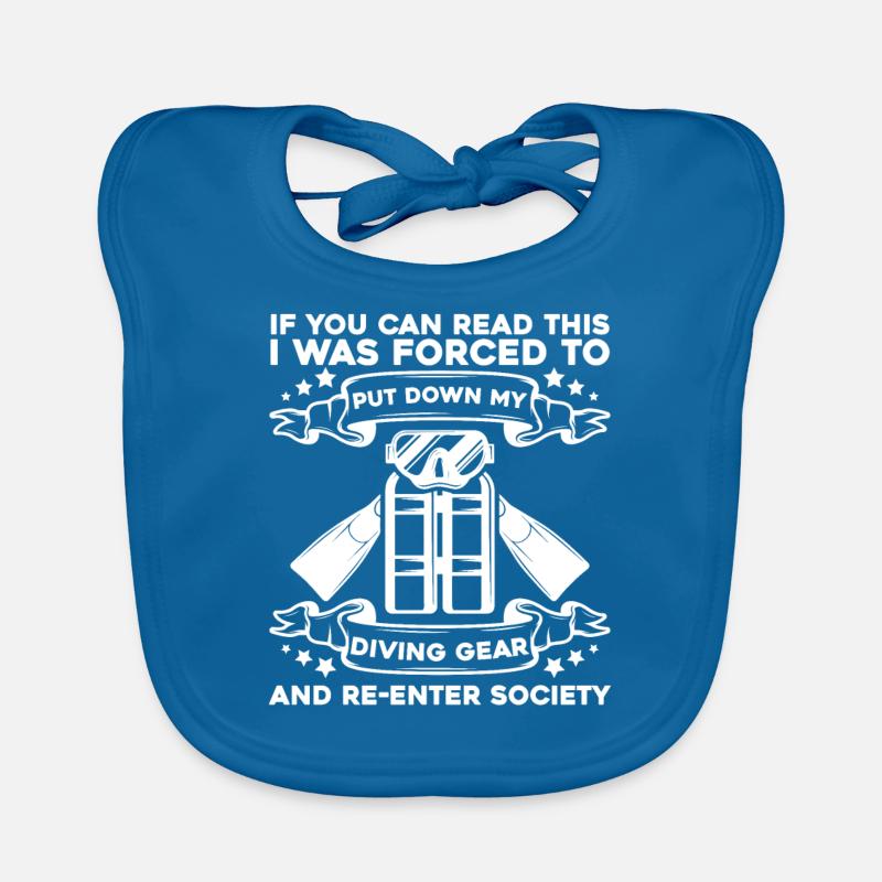 Scuba Diving Divers Diving Organic Baby Bibs