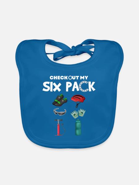 Cycling cycling - Organic Baby Bibs - peacock-blue - Front