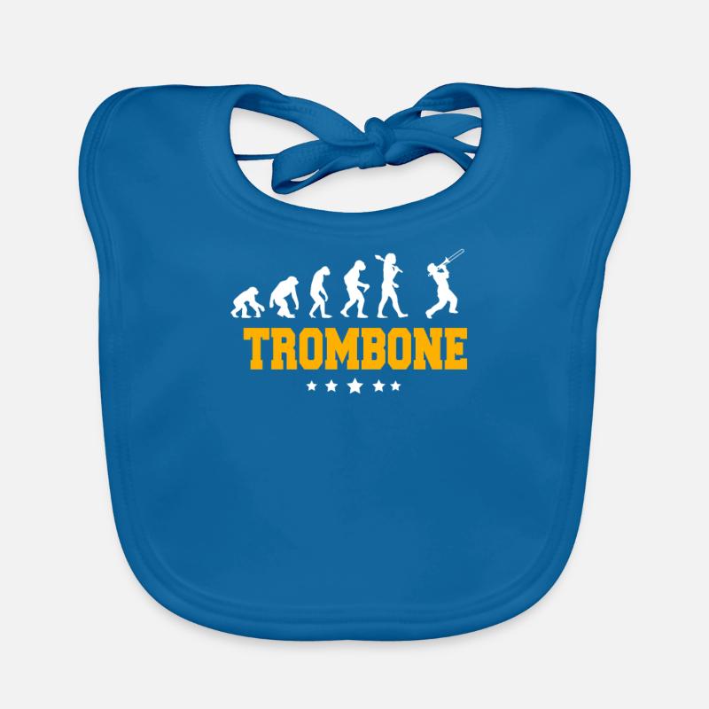 TROMBONE - Baby Bio-Lätzchen - Pfauenblau
