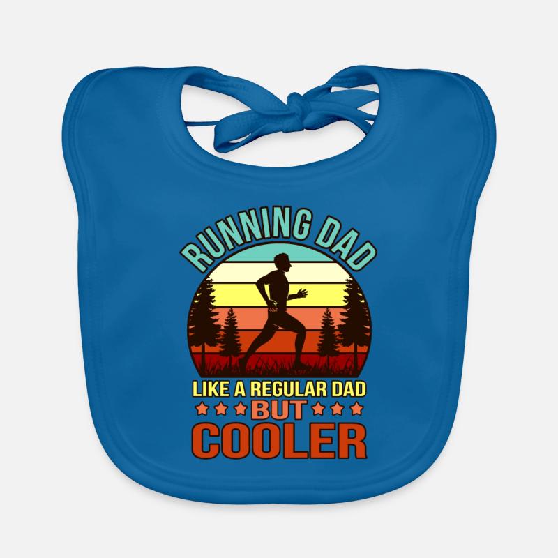 Running Dad Definition Half Marathon Runner Organic Baby Bibs