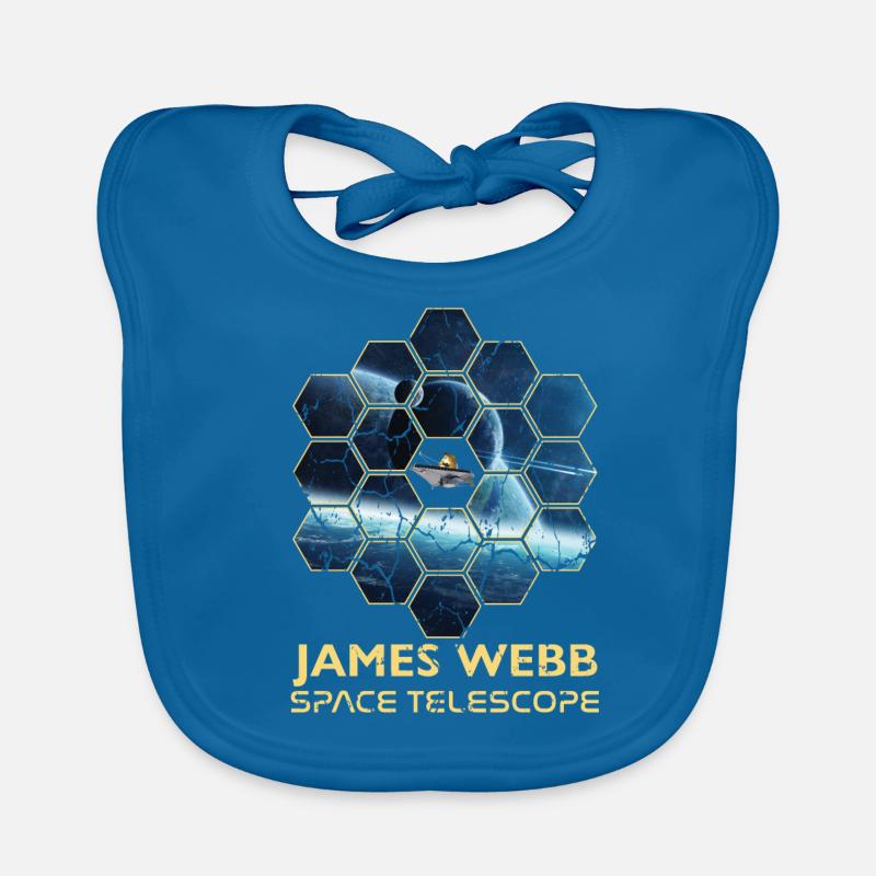 jwst James Webb Space Telescope - Baby Bio-Lätzchen - Pfauenblau