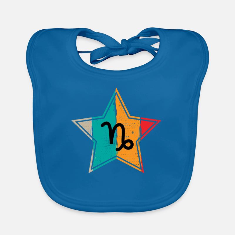Steinbock Sternzeichen Horoskop Retro Geschenk Baby Bio-Lätzchen