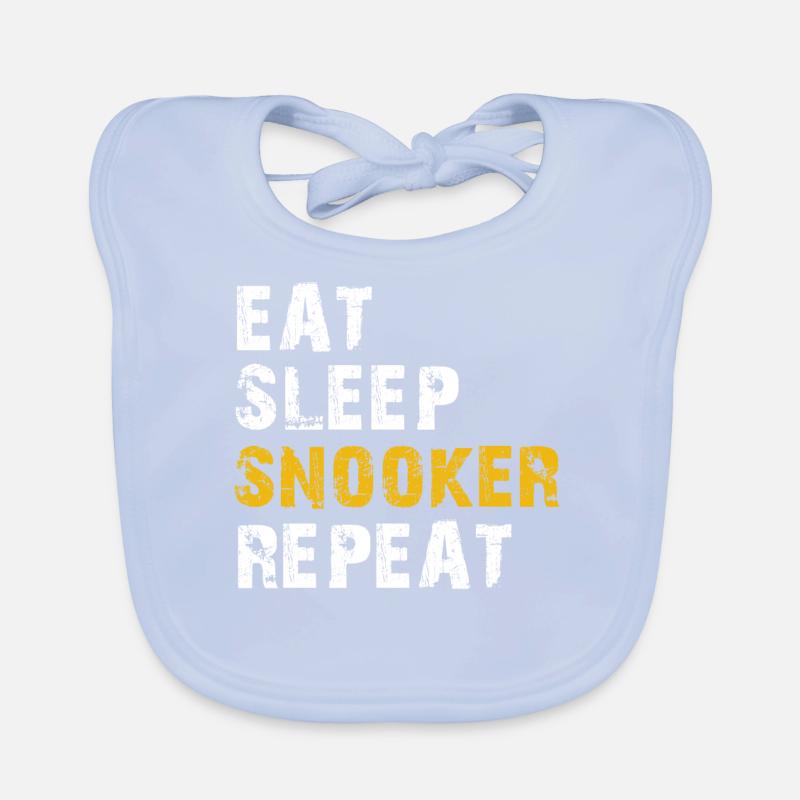 eat sleep Snooker Organic Baby Bibs