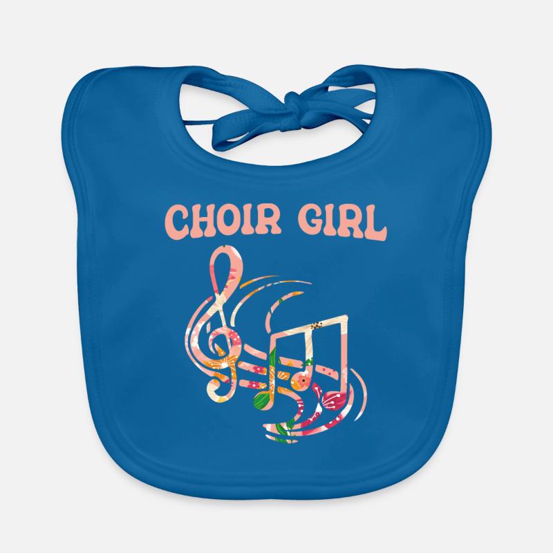 Chanteurs de chœur - Bavoir bio Bébé - bleu paon