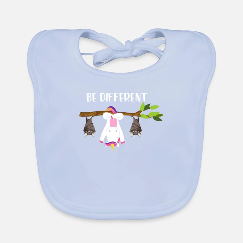 Be Different Einhorn mit Fledermäusen Baby Bio-Lätzchen