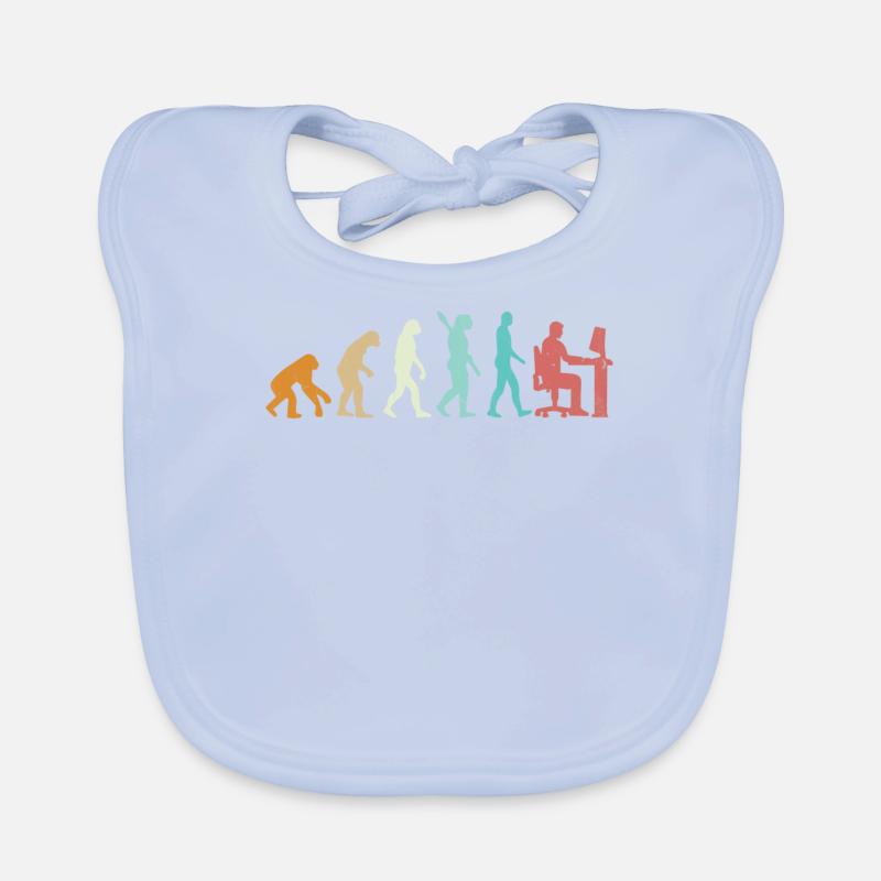 Evolution Programmeur Codeur Gamer Développeur Geek Bavoir bio Bébé