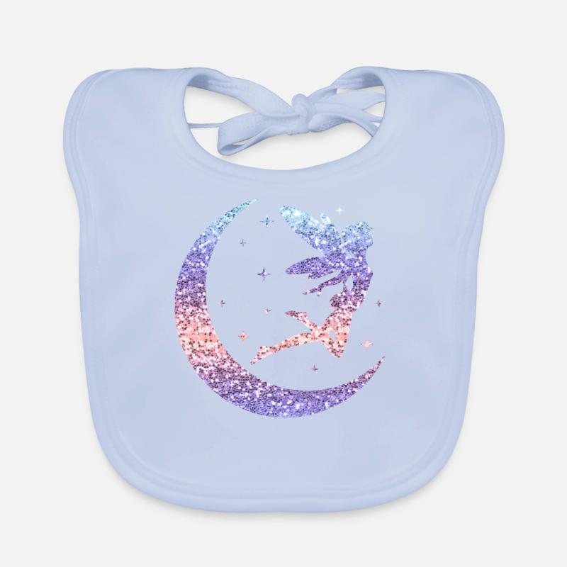 Glitzer Fee Elfe Märchen Damen Mädchen Geschenk Baby Bio-Lätzchen