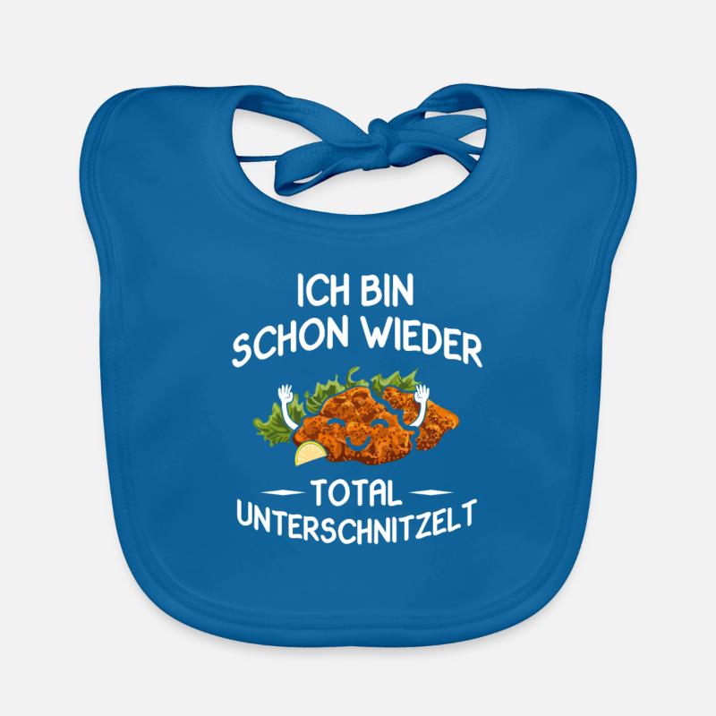 Ich bin schon wieder total unterschnitzelt Baby Bio-Lätzchen