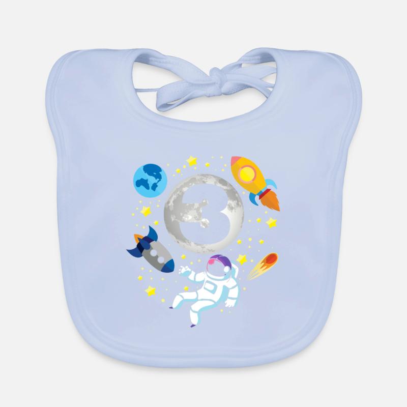 astronaute | | spatiale 3ème | Bday 3 ans Bday Bavoir bio Bébé
