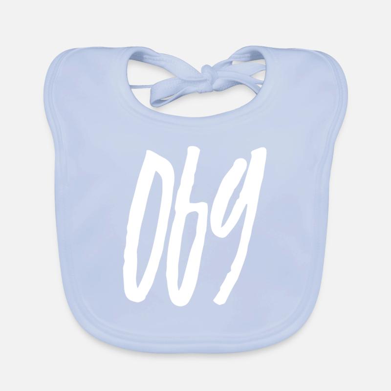 069 Area code Frankfurt am Main Organic Baby Bibs