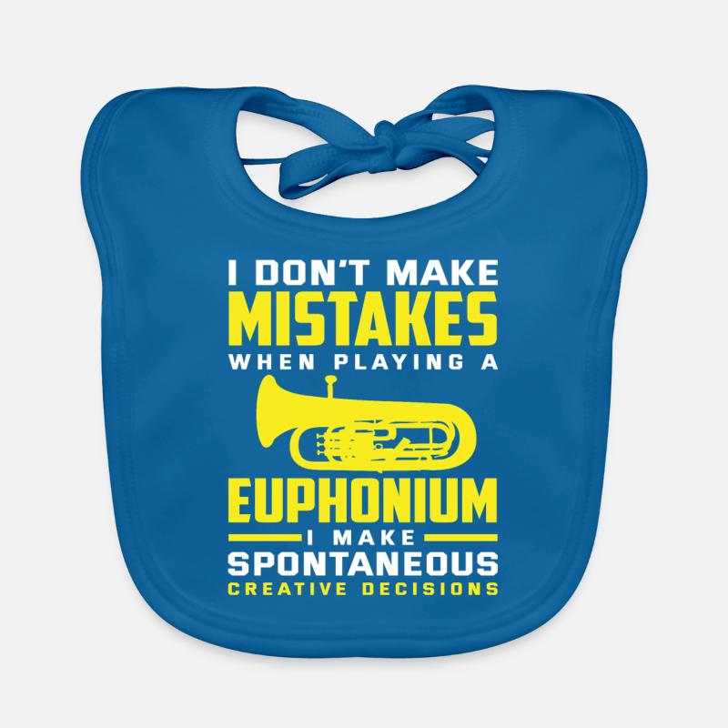 Euphonium Euphoniste Euphonistine - Bavoir bio Bébé - bleu paon
