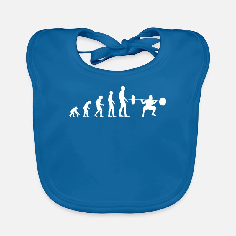 Bodybuilder Force Sport Squats Squats Cadeau Bavoir bio Bébé