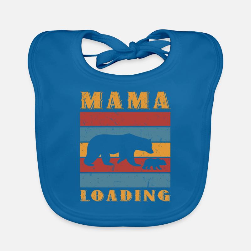 Mama Loading Mutter Tochter Mutti Sohn Spruch Baby Bio-Lätzchen