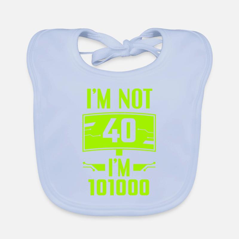 Cybersecurity Programmer Not 40th Birthday Hacker Organic Baby Bibs