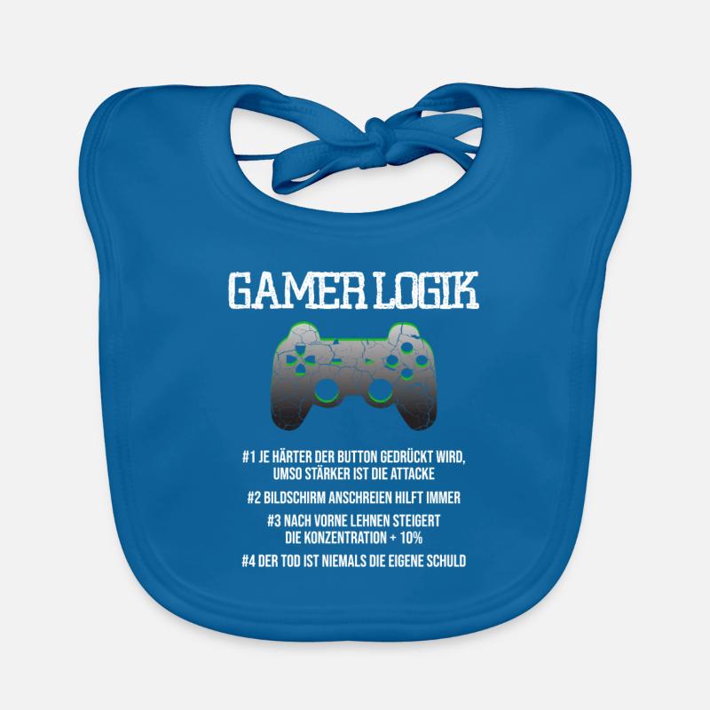 Gamer Logik Computer PC Controller Zocker Jungs Baby Bio-Lätzchen