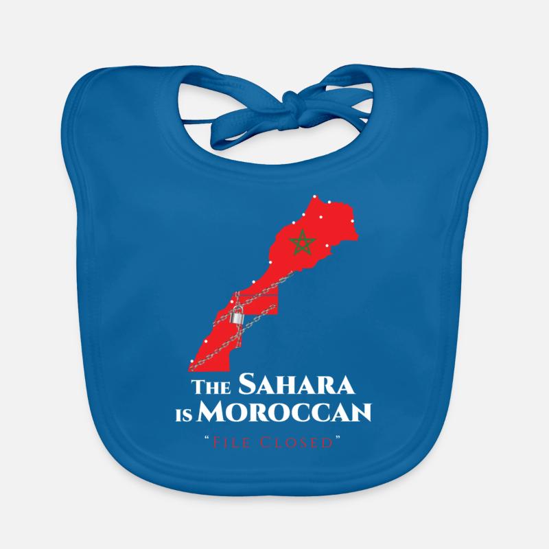 Moroccan - Bavoir bio Bébé - bleu paon