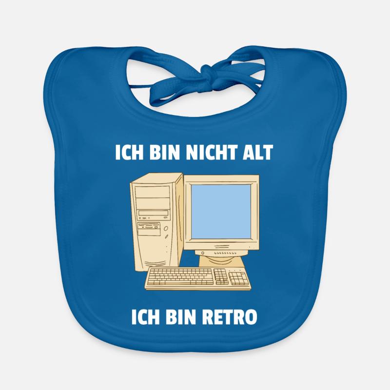 Ich bin nicht alt ich bin Retro Computer PC IT Baby Bio-Lätzchen