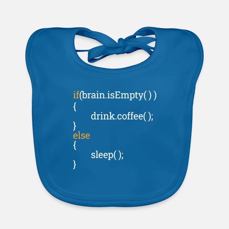 Programmeur Étudiant en informatique Tired Coffee C++ Bavoir bio Bébé