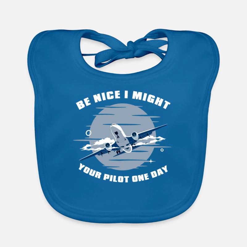Flugzeug Pilot Flieger Flugzeugführer Baby Bio-Lätzchen