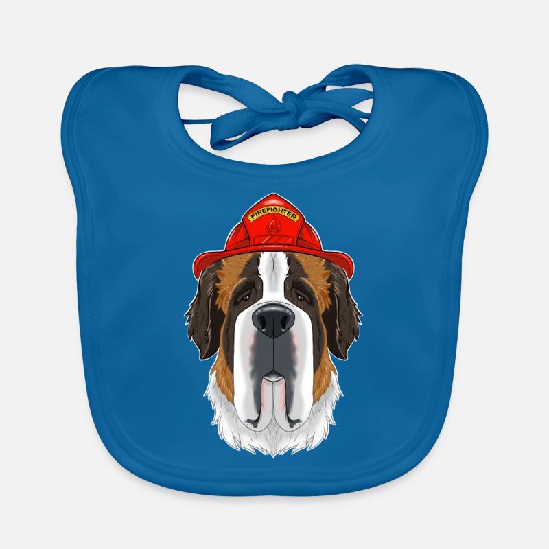 Firefighter Saint Bernard Canine Handler I Baby Bio-Lätzchen