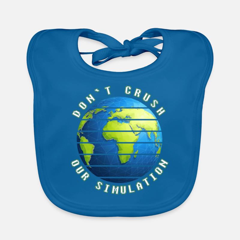 lustig Simulation Theorie Erde Welt Geschenkidee Baby Bio-Lätzchen