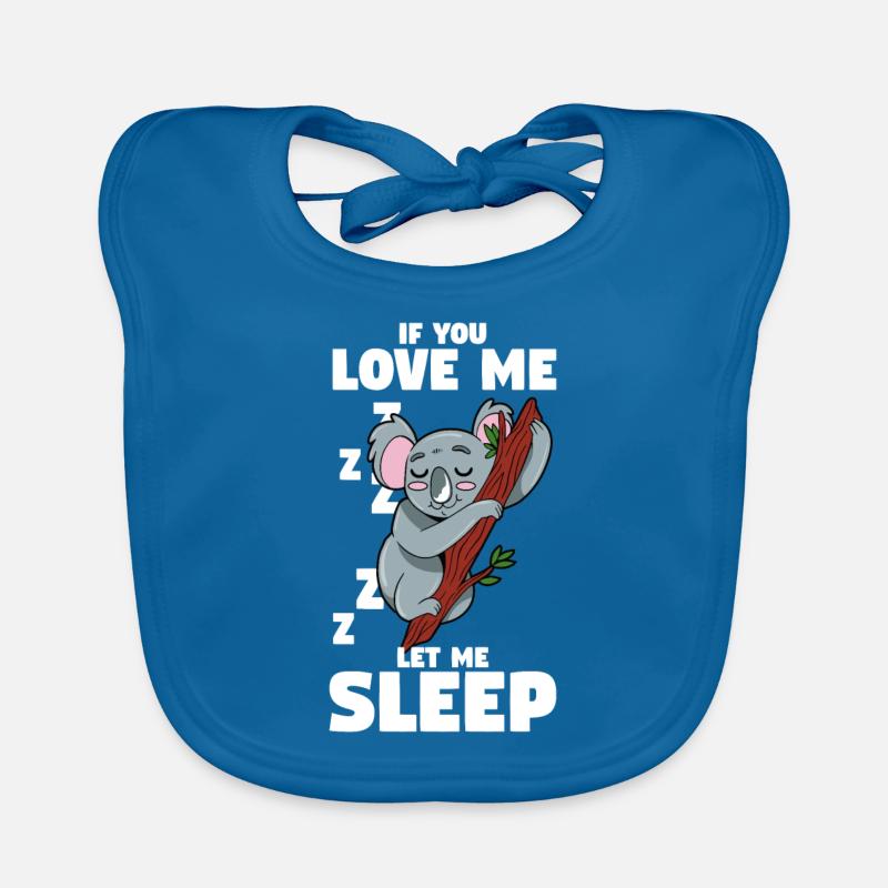 Koala - Bavoir bio Bébé - bleu paon