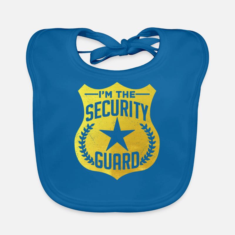 Ich Bin Der Sicherheitsmann Security Sicherheit Baby Bio-Lätzchen
