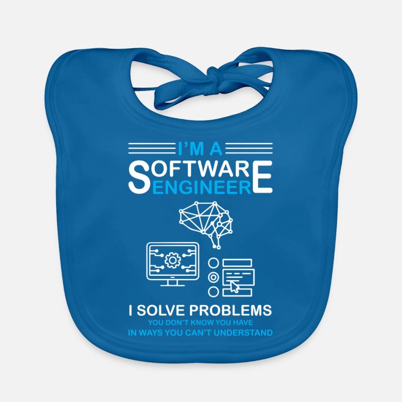 I'm a Software Engineer Software Developer - Baby Bio-Lätzchen - Pfauenblau