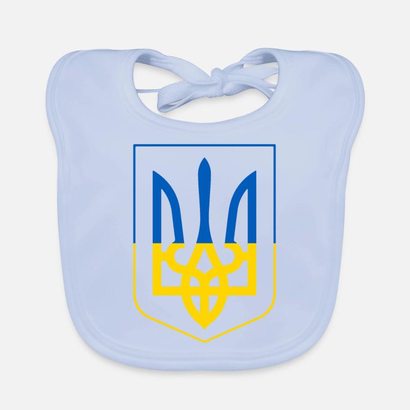 Drapeau de l’Ukraine Bavoir bio Bébé