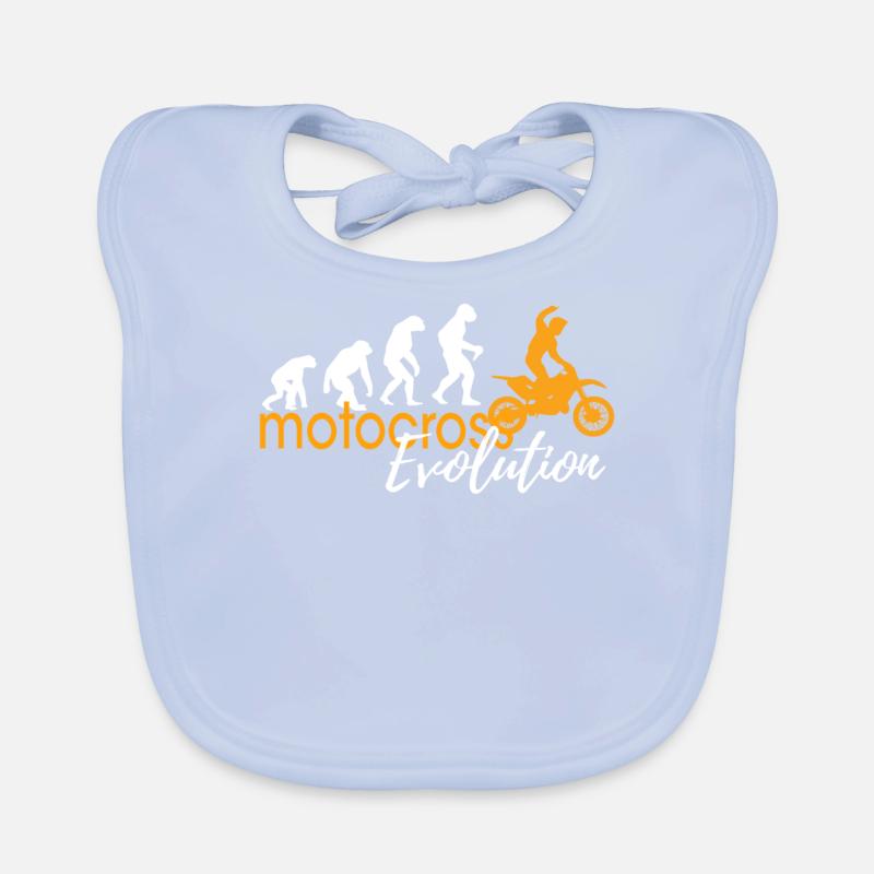 ÉVOLUTION DU MOTOCROSS Bavoir bio Bébé