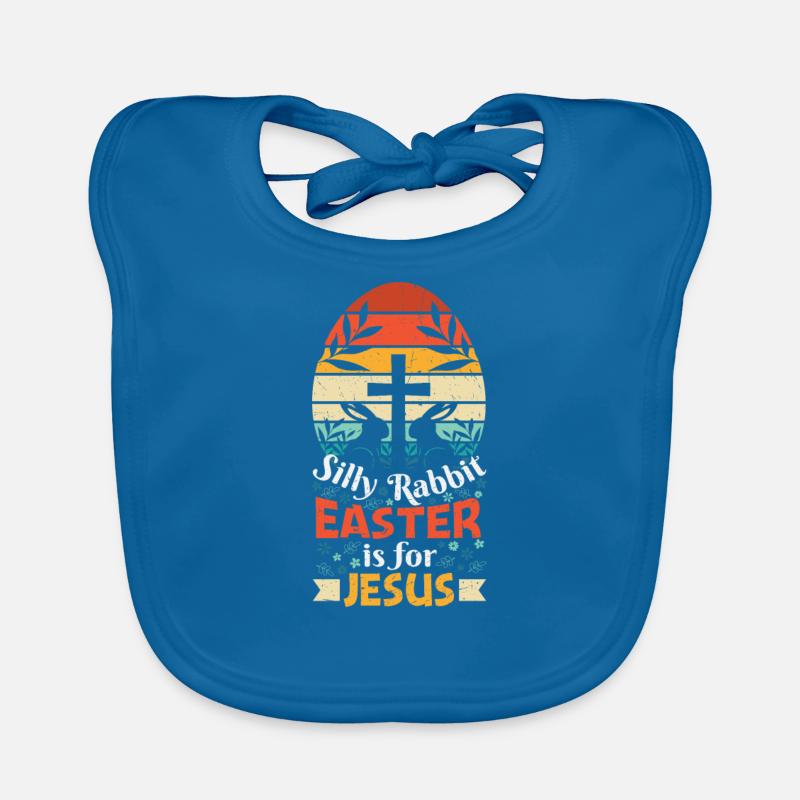 Rabbit Easter is for Jesus Easter Gift Organic Baby Bibs