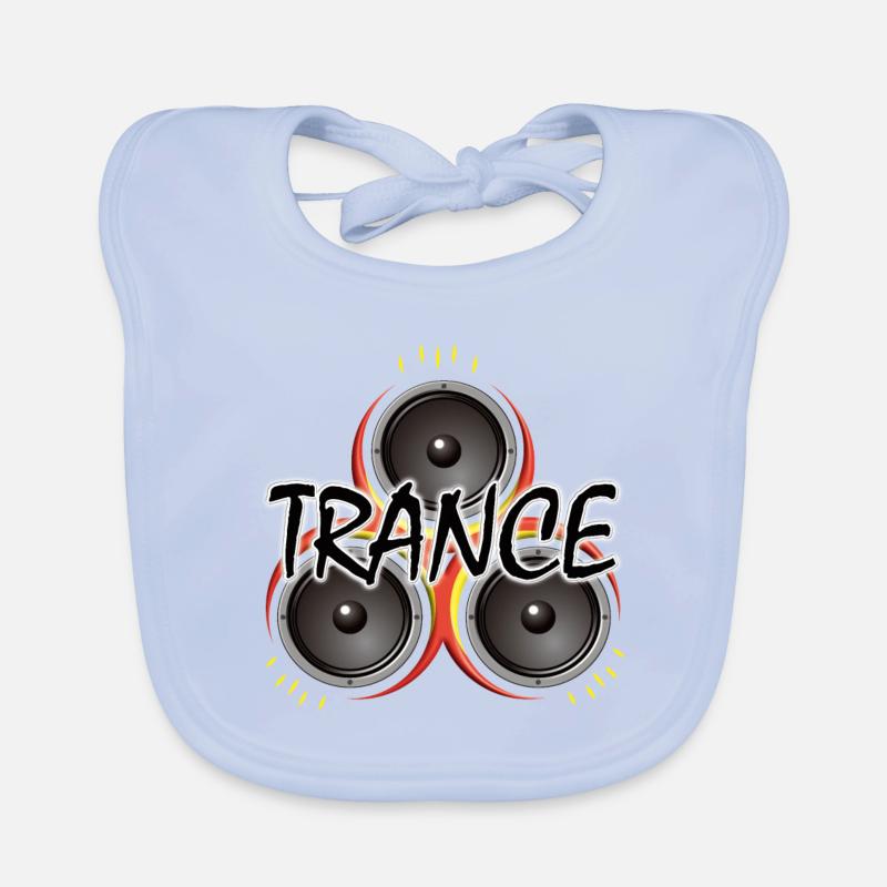 Trance with Speaker - Electronic Music Organic Baby Bibs