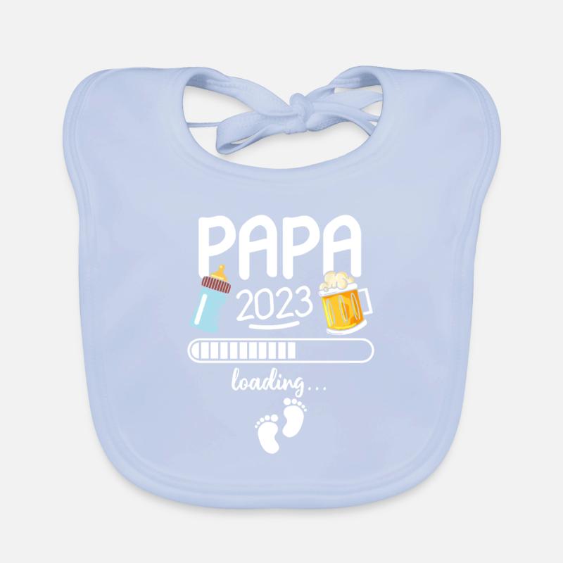 Werdender Papa 2023 Loading Baby Bio-Lätzchen