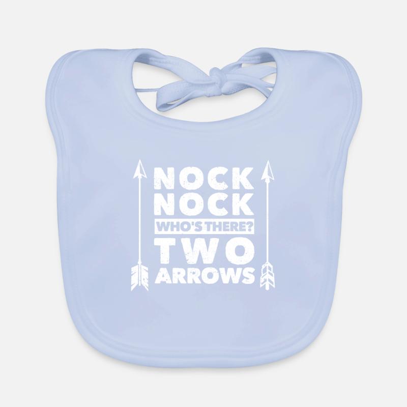 Funny Archery Archer Nock Nock Organic Baby Bibs